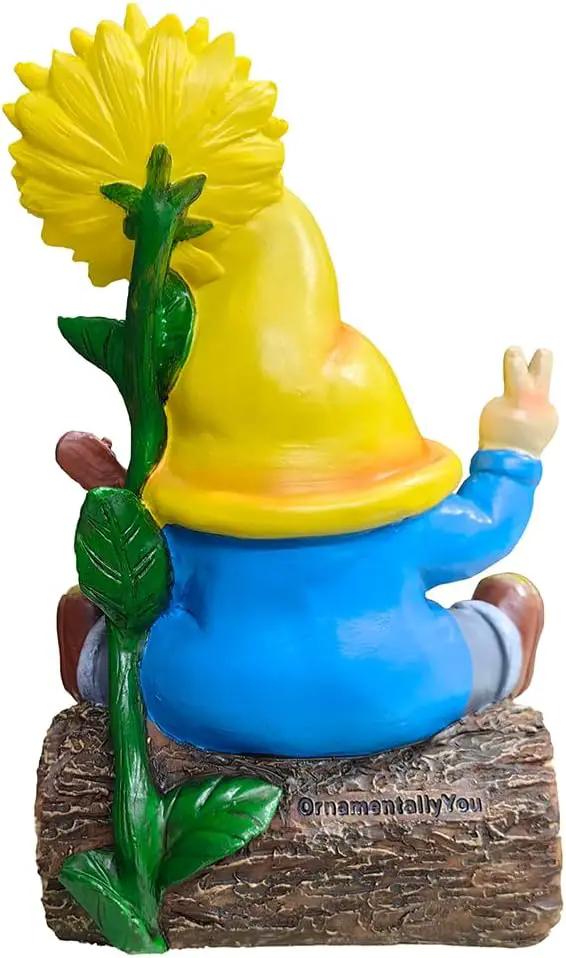 Spring & Summer-Themed Garden Statues – Adorable Outdoor Decor for Lawn, Patio & Porch (Bloom with Joy Sunflower Gnome 10" Garden Statue Figurine with Guitar, Spring and Summer Home Decoration) by GreenHaven Gardens