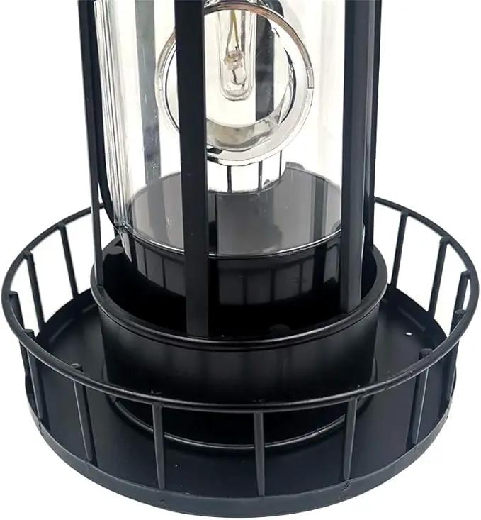 LED Solar Powered Lighthouse, 360 Degree Rotating Lamp, IP65 Waterproof LED Solar Lighthouse Garden Yard Outdoor Decor by GreenHaven Gardens