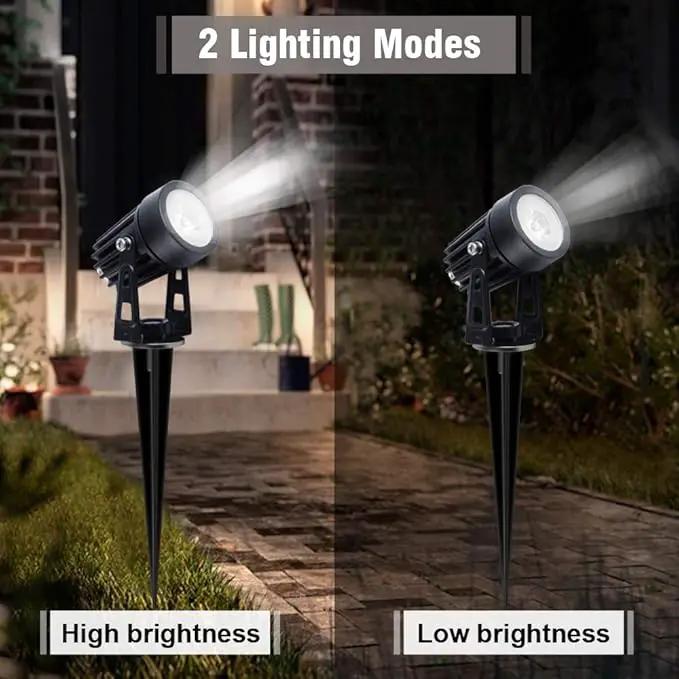 APONUO Metal Outdoor Solar Landscape Lights Solar Lights Outdoor Waterproof Solar Landscape Spotlight for Yard Landscape Lighting, Auto On/Off for Pathway,Driveway, Porch, Patio (Cool White) by GreenHaven Gardens