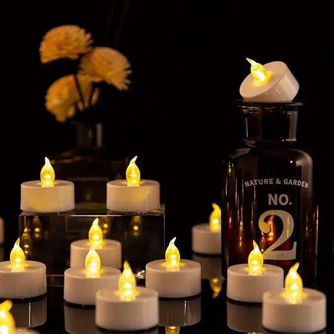 LED Tea Lights Flameless Candles- 150Pack Tealight Candle Realistic and Bright Flickering Long Lasting 200Hours for Holiday Celebration,Party, Home Decoration WarmYellow,Battery Operated by GreenHaven Gardens