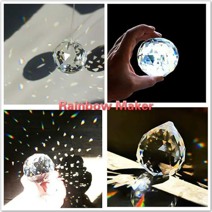H&D 15pcs Clear Crystal Chandelier Lamp Lighting Drops Pendants Balls Prisms Hanging Glass Prisms Parts Suncatcher Home/House Decor by GreenHaven Gardens