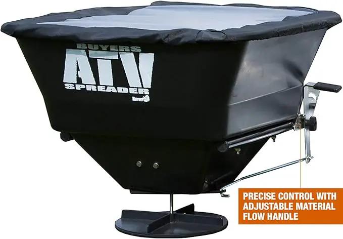 Buyers Products ATVS100 ATV All-Purpose Broadcast Spreader 100 lbs. Capacity with Rain Cover , Black by GreenHaven Gardens