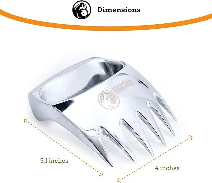 Meat Claws Meat Shredder for BBQ - Perfectly Shredded Meat, These Are The Meat Claws You Need - Best Pulled Pork Shredder Claw x 2 For Barbecue, Smoker, Grill (Solid Metal) by GreenHaven Gardens