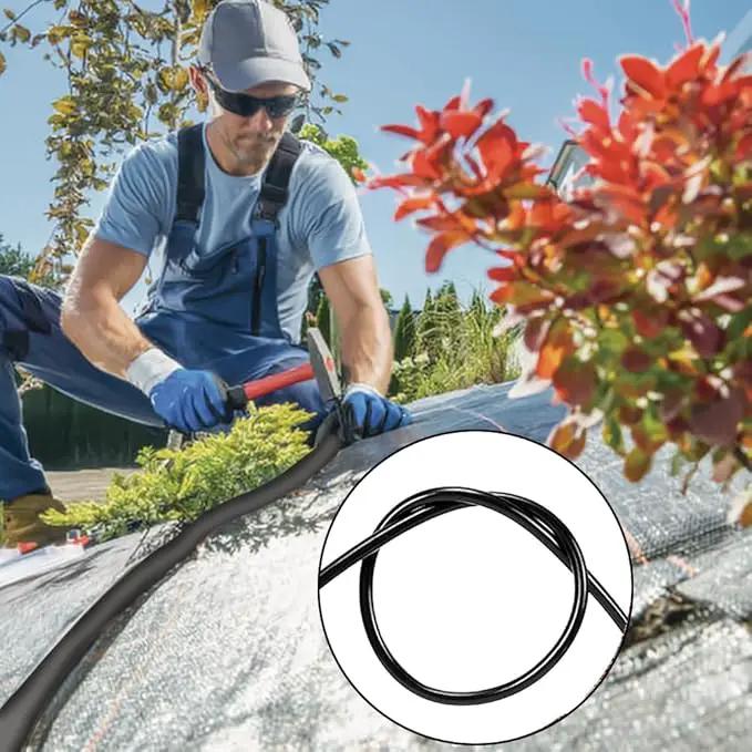Garden Watering Tube, 4mm Drip Irrigation System Hose Blank Distribution Misting Tubing Main Line Automatic Water Pipe DIY Small Lawn Agriculture Hydroponics Flower Patio Emitters Bubbler Sprinkle 10M by GreenHaven Gardens
