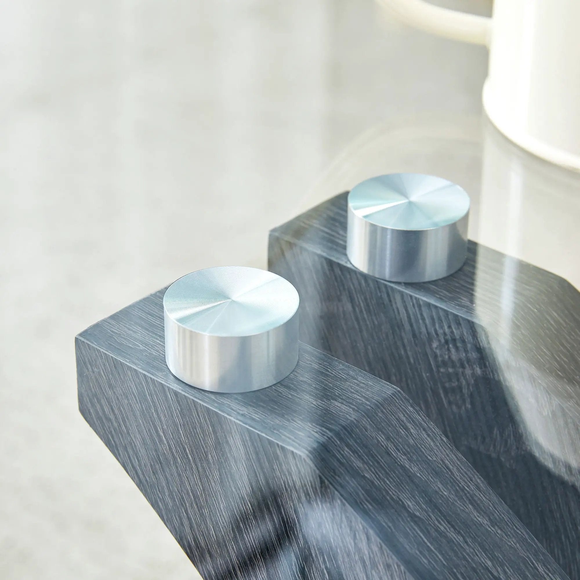 Artistic Rectangular Coffee Table With Tempered Glass Countertop by HouseOfZazla