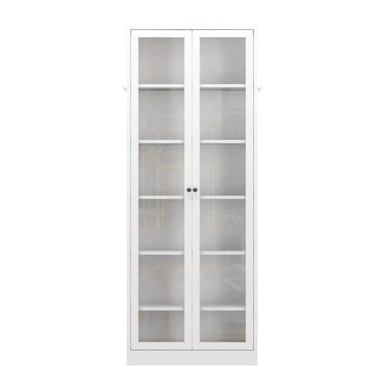 Industrial Metal Kitchen Pantry Cabinet With Adjustable Shelves - White by HouseOfZazla