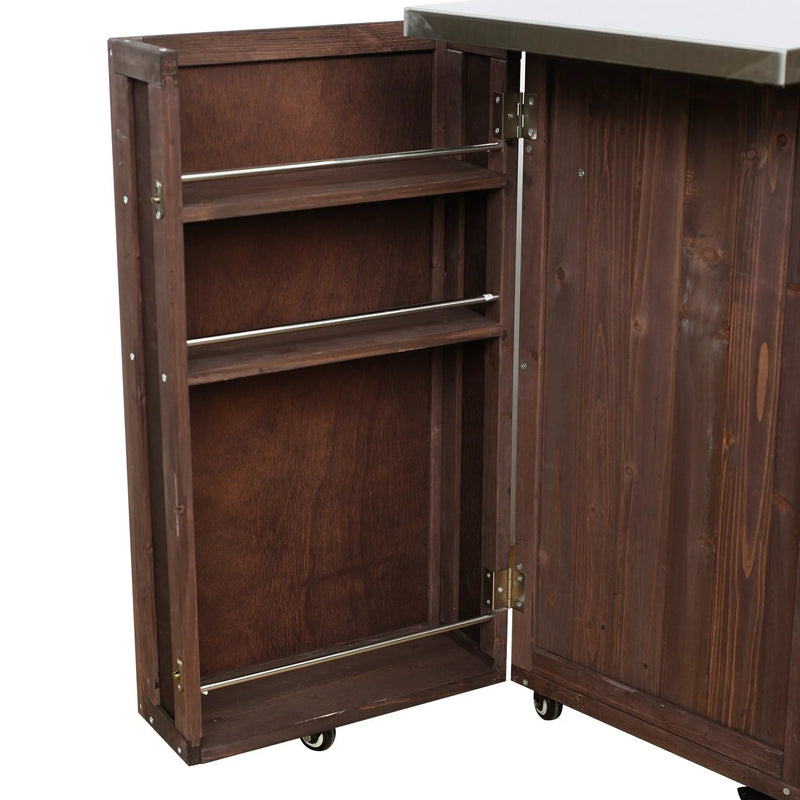 Outdoor Kitchen Island Fir Wood Prep Station by HouseOfZazla