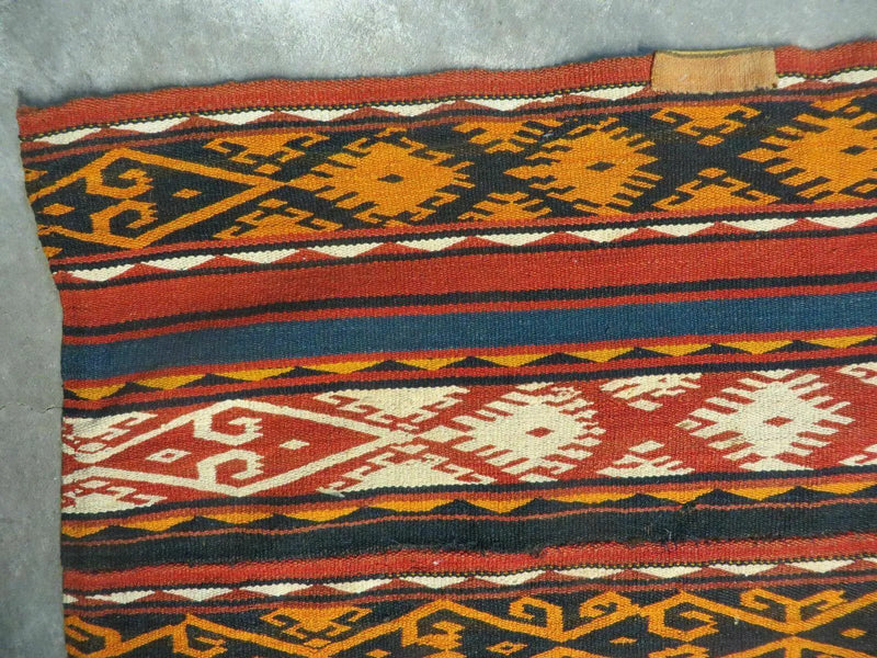 6' X 10' Antique 1930 Turkish Jajim Kilim Handmade Flat Weave Wool Rug Veg Dye by Jewel Rugs