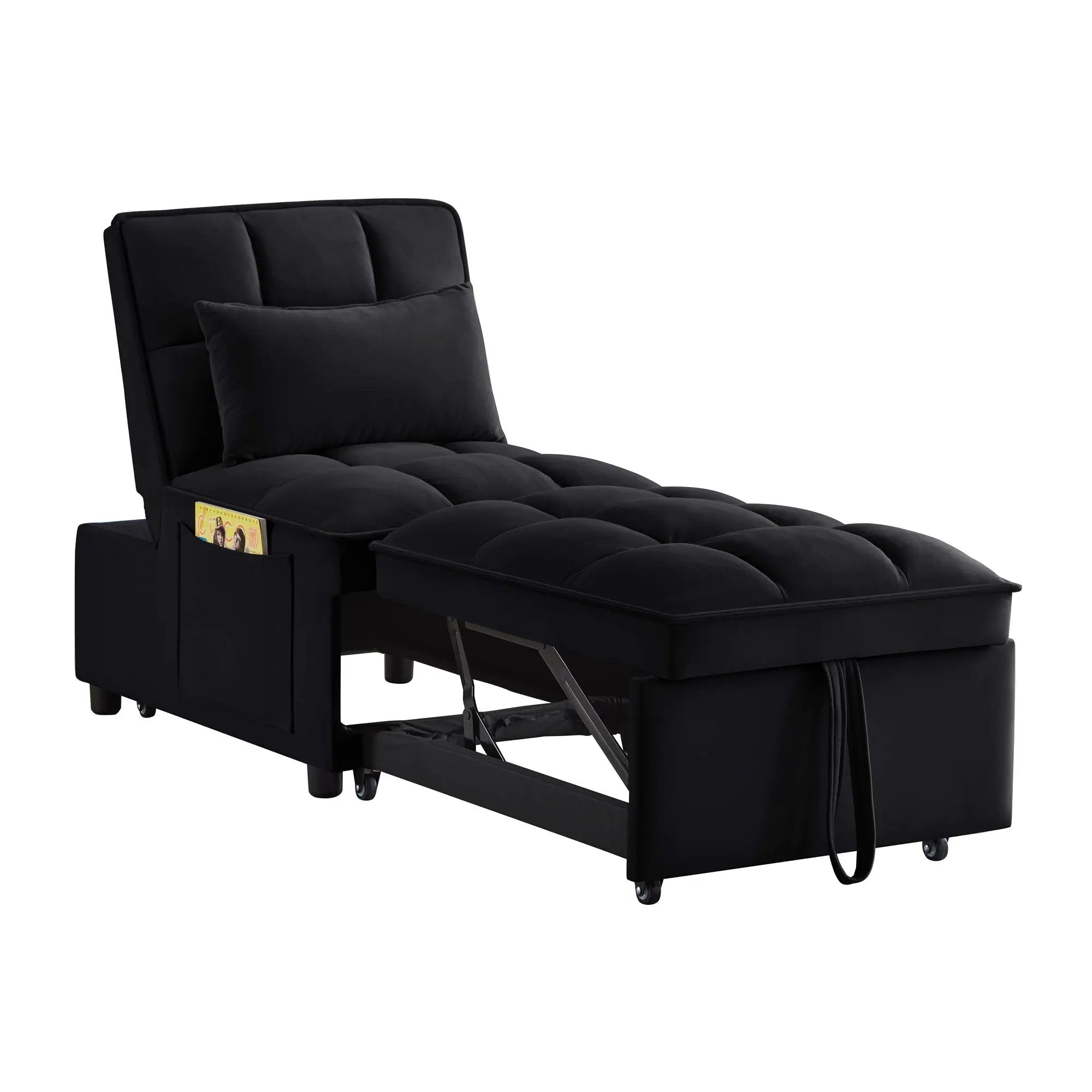 4 in1 Multi-Function Single Sofa Bed with Storage Pockets by HouseOfZazla