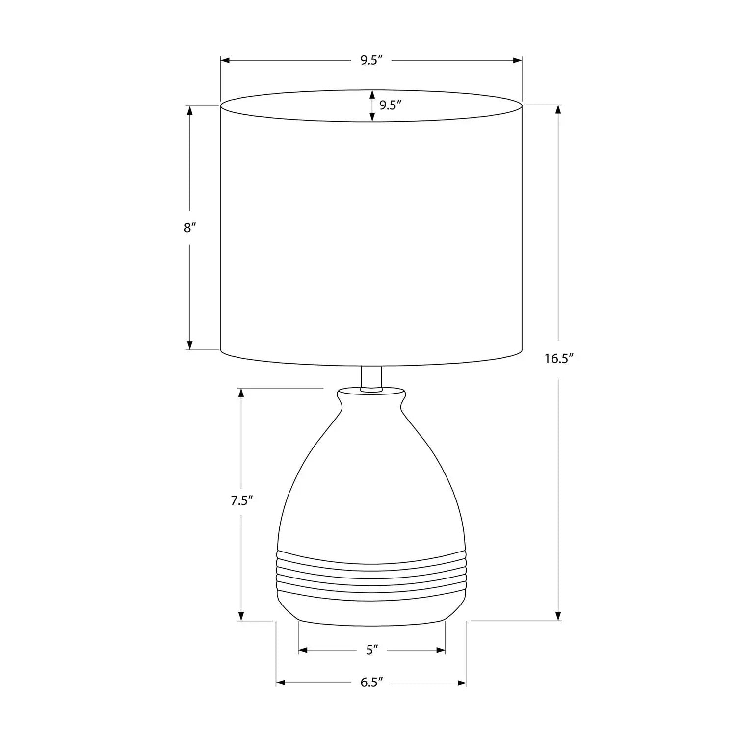 Lighting, Modern Table Lamp - Cream by Unique Piece Furniture