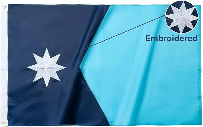TOPFLAGS New Minnesota State Flag 3x5 Ft 210D MN Flags Heavy Duty Longest Lasting Sewn Stripes Embroidered Star Stronger Brass Grommets 4 Stitched Hemming Outdoor Vivid Color Fade Resistant Perfect for Outside by GreenHaven Gardens