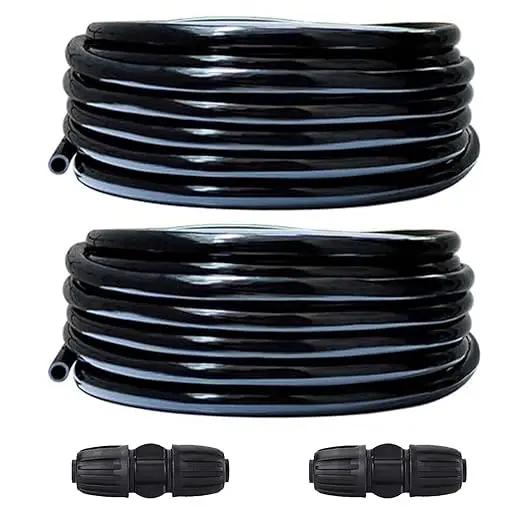 Drip Irrigation Kit 64ft 5/16“ID Inche Pipe Solutions for Large Gardens with Low Water Pressure Away from The Water Source by GreenHaven Gardens