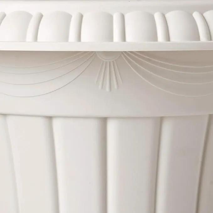 PL00TP Classic Traditional Plastic Urn Planter Indoor/Outdoor, 16" x 18", Taupe by GreenHaven Gardens