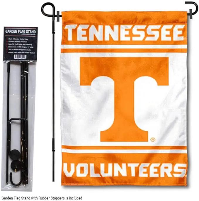 College Flags & Banners Co. Tennessee Volunteers Garden Flag with Stand Holder by GreenHaven Gardens