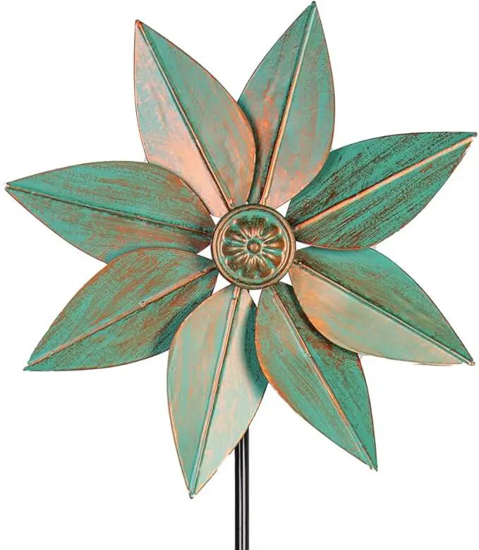 DREAMYSOUL Pinwheels for Yard and Garden, 38 Inches Metal Kinetic Wind Spinner for Outdoor Garden Patio Yard Decor by GreenHaven Gardens