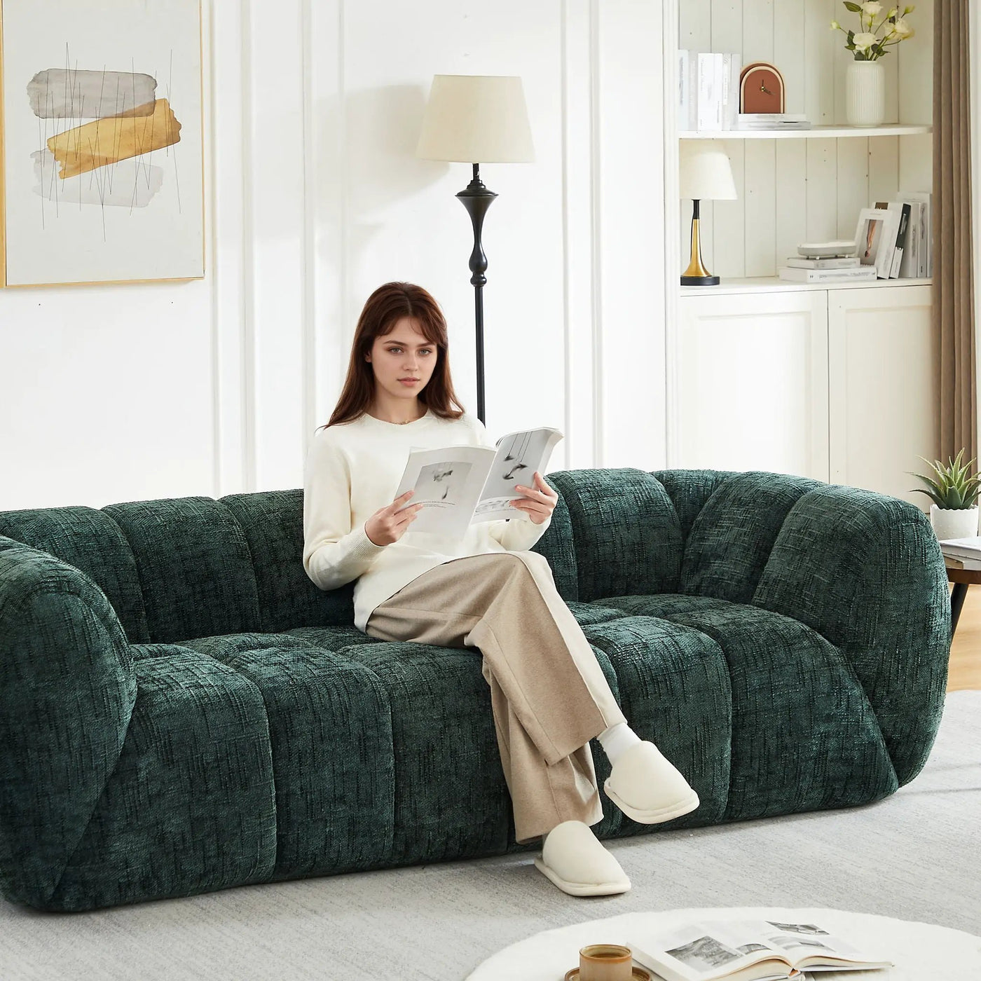Modern Sofa With Piano Key Backrest by HouseOfZazla