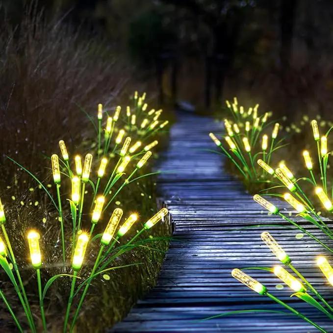 Solar Outdoor Garden Lights,Upgraded LED Solar Reed Swaying Lights for Garden Patio Yard Pathway Walkway Wedding Party Christmas Landscape Lighting (4 Packs) by GreenHaven Gardens