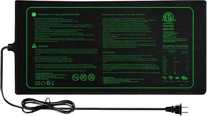 Upgrade 20" x 10" Durable Waterproof Seedling Heat Mat with ETL Certified, Warm Hydroponic Heating Pad for Germination,Indoor Plant Gardening and Cutting, Brewing and Seed Starting Greenhouse by GreenHaven Gardens