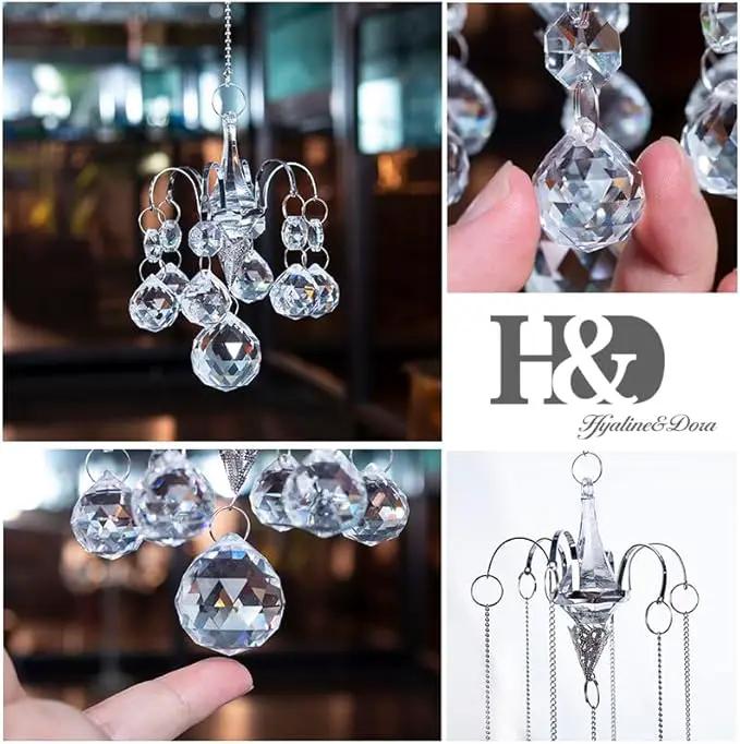 H&D HYALINE & DORA Crystals Ball Prisms Suncatcher Hanging Ornament Hanger Rainbow Maker with Hook by GreenHaven Gardens