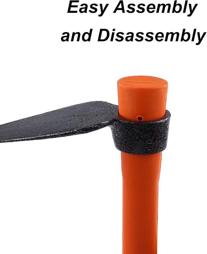 Single Head Sharp Hoe with Heavy Duty Forged Adze and Ergonomic Non-Slip Handle for Loosening Soil, Seeding, Camping Outdoor 39mm/15-Inch by GreenHaven Gardens