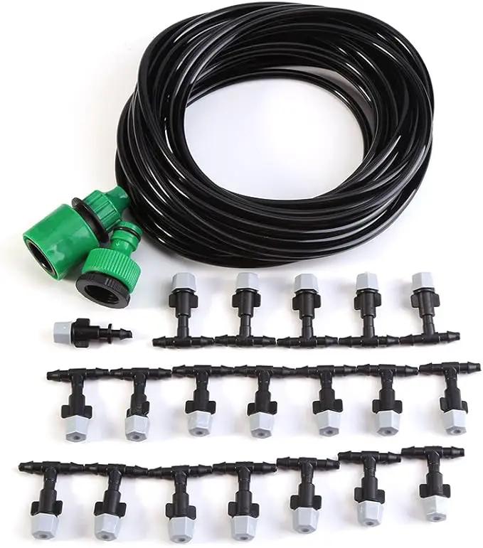 Drip Watering Kit Automatic Cooling System Hose Sprinkler Nozzle Garden Backyard Patio Micro Irrigation Set (10M) by GreenHaven Gardens