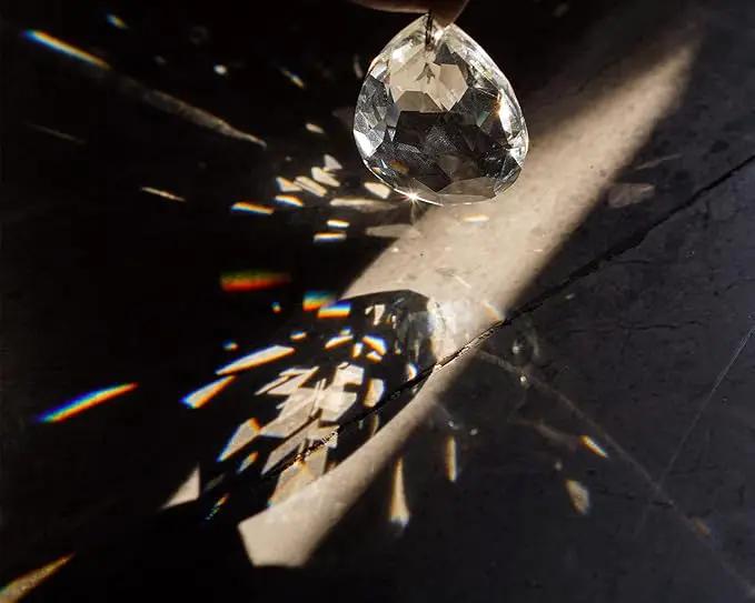 H&D 10pcs 50mm Chandelier Crystal Prisms Pendants - Clear Crystal Teardrops Parts by GreenHaven Gardens