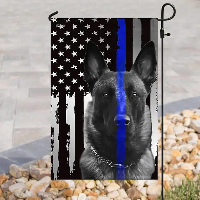 FLAGWIX American Flags, Belgian Malinois, Police Dog, K9 Fla - 4th of July Decorations for Home, Garden, House Flag 30x40 - USA House Garden Flags Premium Polyester, Decorative Outdoor Flags by GreenHaven Gardens