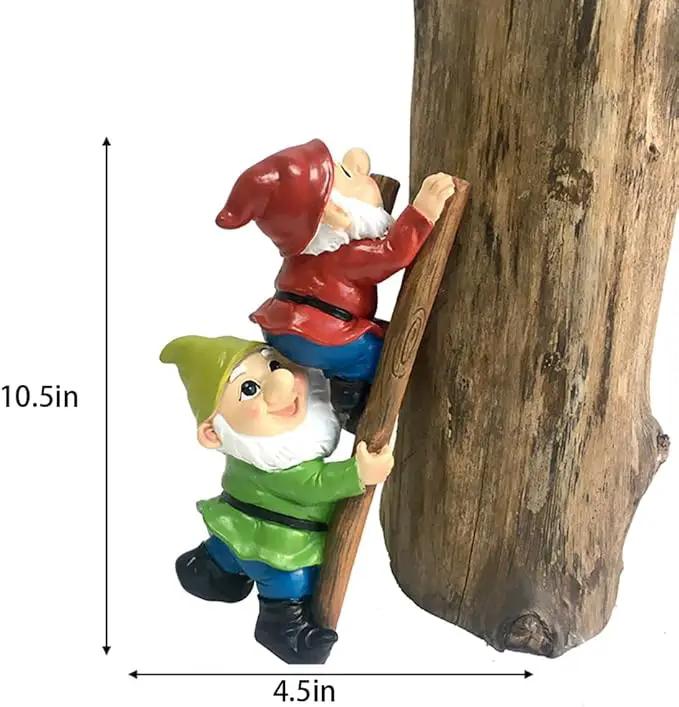 10.5'' Funny Garden Gnomes Statues, Weather-Proof Large Resin Outdoor Decor Garden Sculptures Cute Yard Decorations,Ideal Ornament for Outside Pond Pool Patio Front Porch Backyard by GreenHaven Gardens