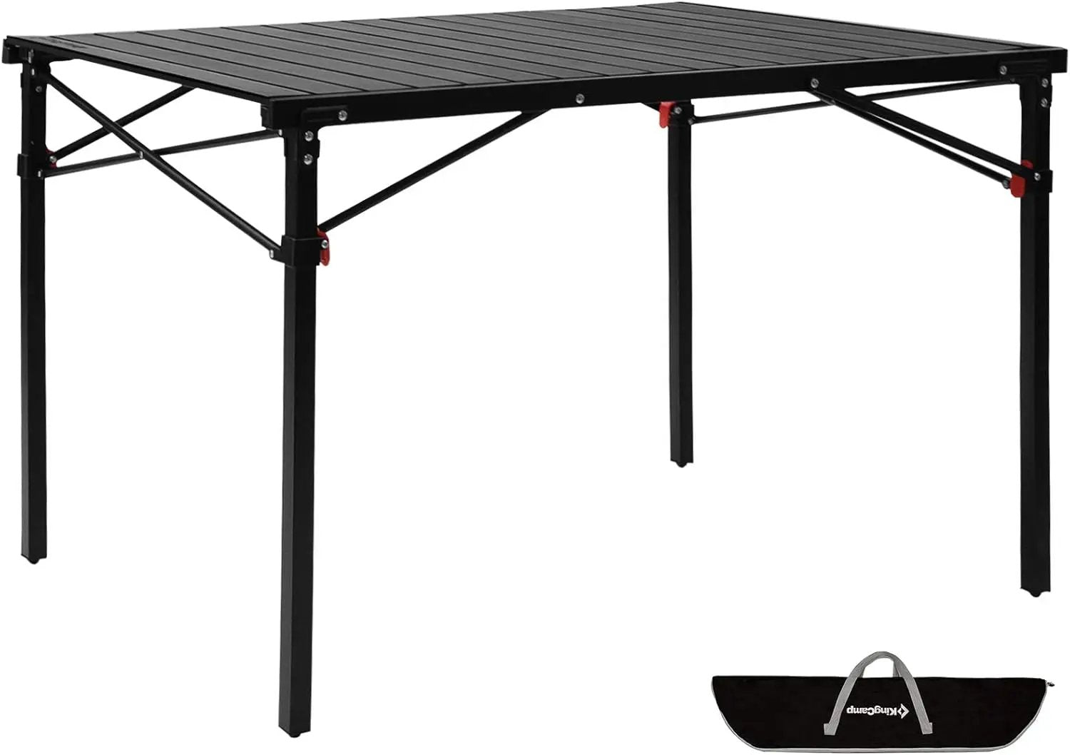 KingCamp Lightweight Compact Folding Camping Table,Stable Aluminum Alloy Folding Roll up Table for 4-6 Person for Picnic, Camping, Barbecue and Party,Portable Multifunctional Table with Carry Bag by GreenHaven Gardens