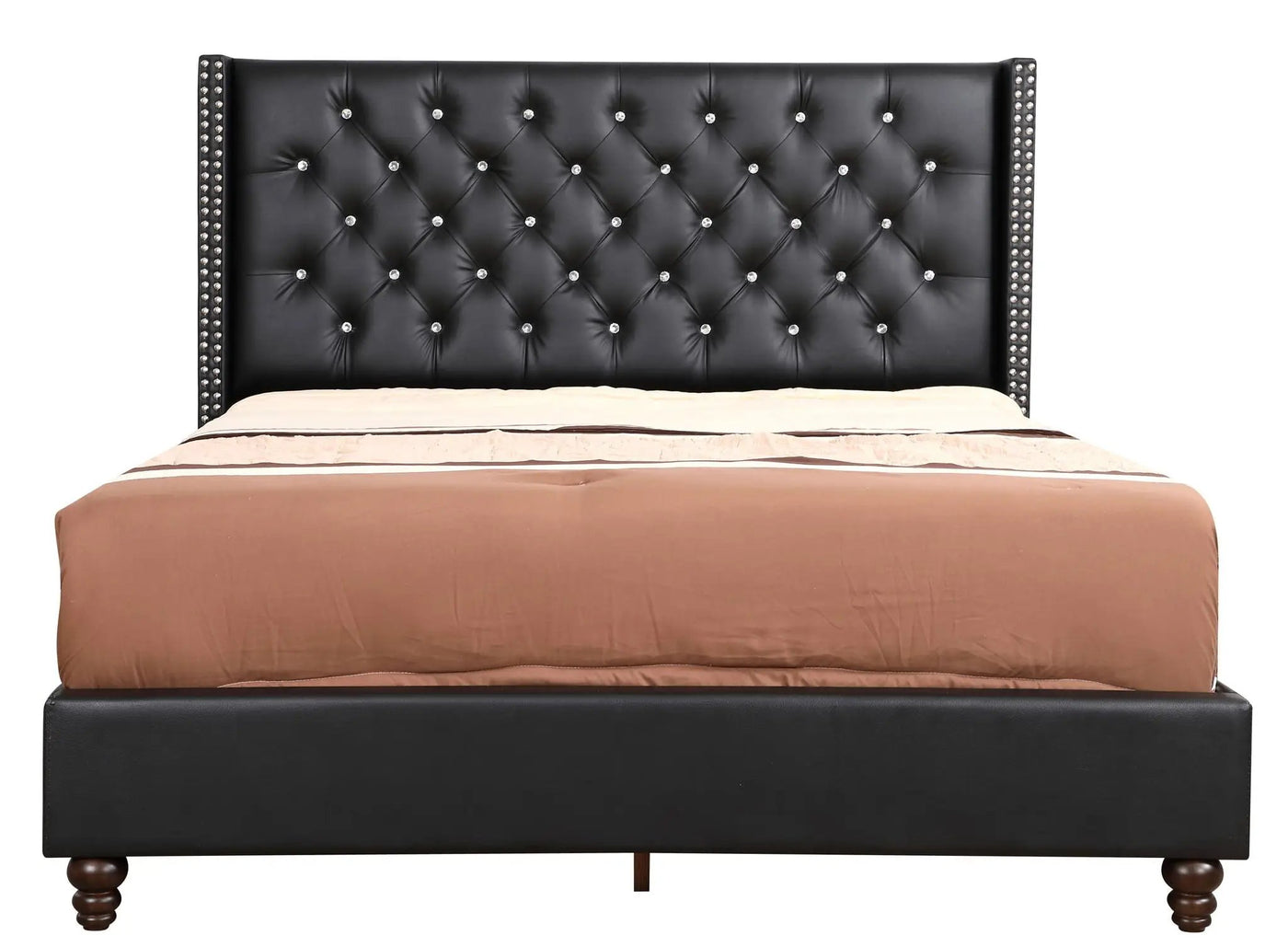 Upholstered Nailhead Trim Chic Bed by HouseOfZazla
