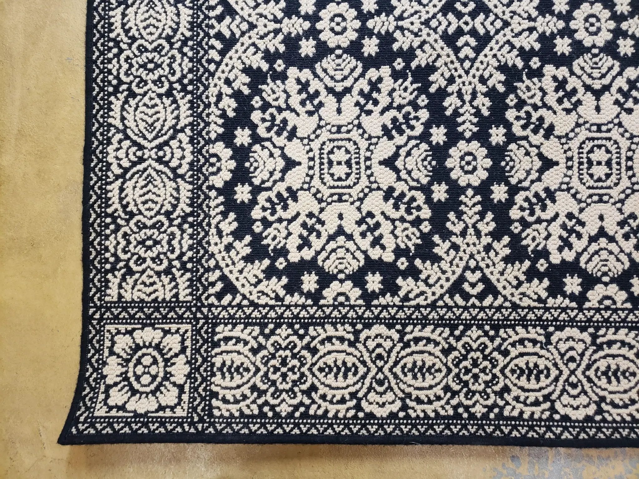 4x6 Power-Loomed Rug Dark Navy Blue & Ivory Oriental Carpet Nice by Jewel Rugs