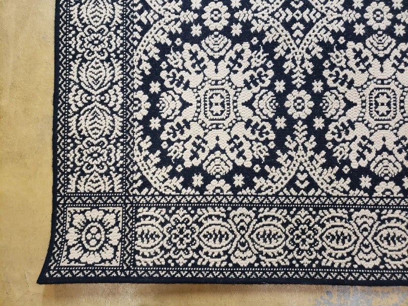 4x6 Power-Loomed Rug Dark Navy Blue & Ivory Oriental Carpet Nice by Jewel Rugs