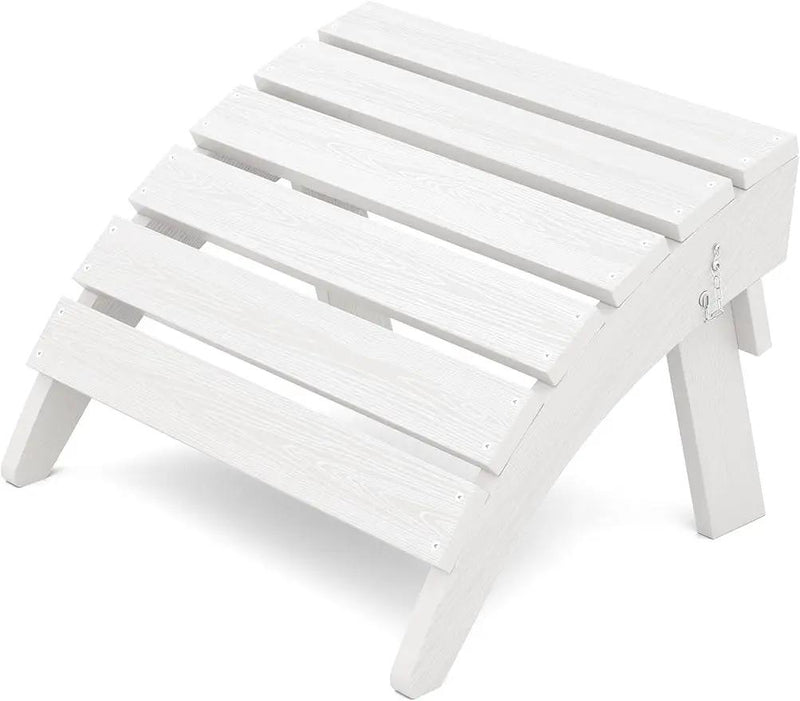 KINGYES Folding Adirondack Ottoman for Adirondack Chair, White by GreenHaven Gardens