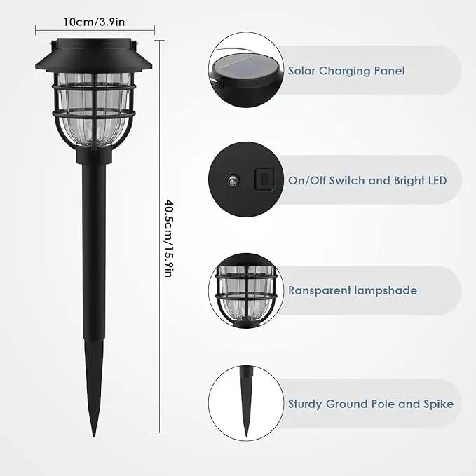 10 Pack Solar Pathway Lights Outdoor - Bright Solar Powered Garden Lights with Warm White LED, Auto On/Off Waterproof Path Lights Decorative, Landscape Lighting for Yard Patio Walkway Driveway by GreenHaven Gardens