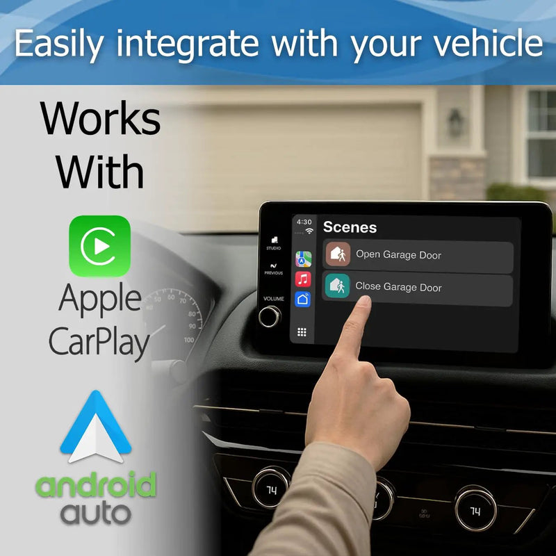Smart Garage Door Opener - Universal WiFi Remote Controller Compatible with Alexa, Google Home, iPhone, Siri, Android, Door Left Open Alert, Door Security Systems, Updated Model by GreenHaven Gardens