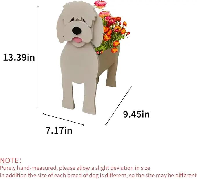 Golden Doodle Dog Planter Plant Pots,Cute Garden Dog Flower Planter,Dog Planters Birthday Gifts for Women,Office,Indoor/Outdoor Decor(9.45 * 7.17 * 13.82in) by GreenHaven Gardens