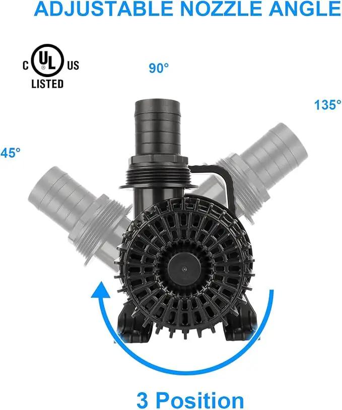 Outdoor Large 8300gph-520W 32.8FT Pond Water-fall & Kio Fish Fountain-s &Garden Pump Submersible IPX8: Long 32.8FT Cord Smart-er & Quieter Duck & Yard &Patio Ponds Pumps, 1 Barrier Pump Bag by GreenHaven Gardens