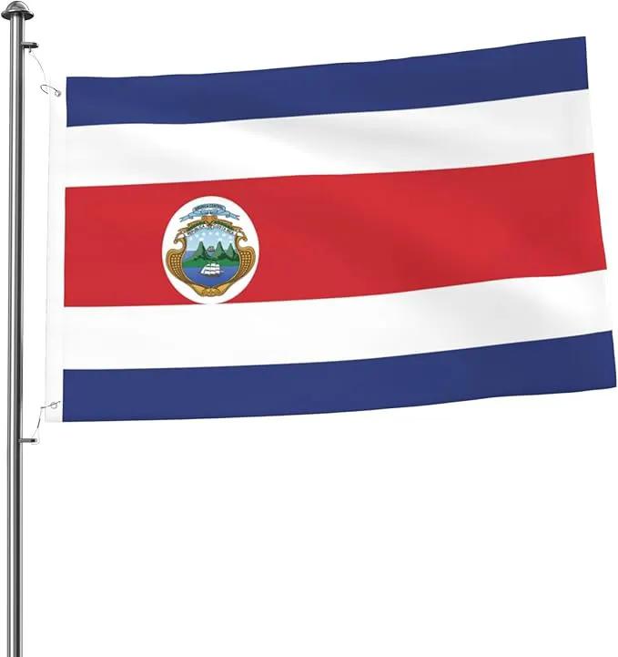 Costarica Flag Garden Yard House 2x3 ft Flags Double Sided Print Banner Indoor Outdoor Party Home Decorations for Boat Dorm House Balcony by GreenHaven Gardens