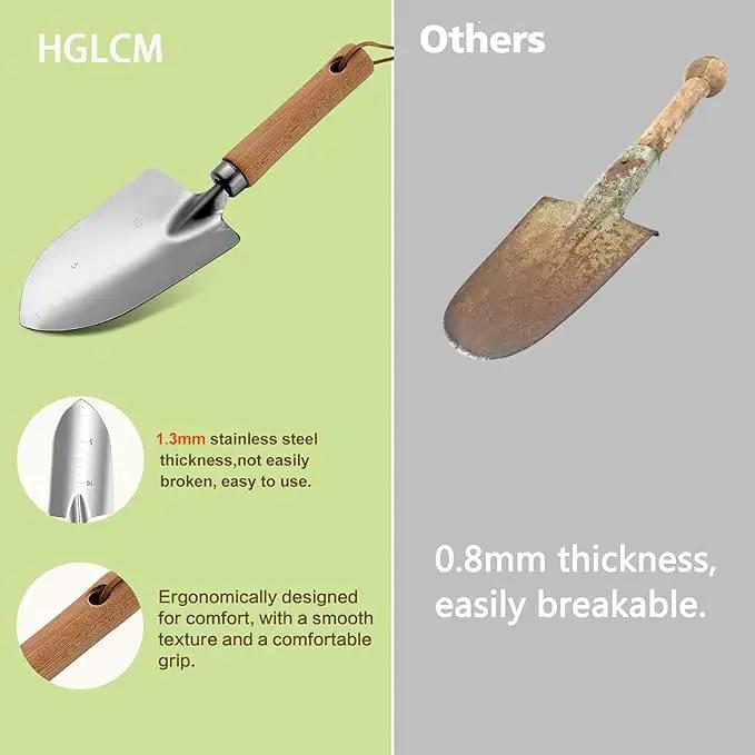 Gardening Tools Set of 9 - Complete Heavy Duty Garden Tools Set with Fashion Handbag - Durable Gardening Supplies Kit Ideal Gifts for Women by GreenHaven Gardens