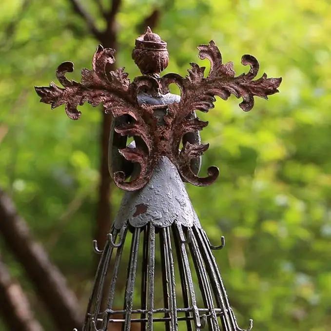 Morning View Metal Praying Angel Garden Statue Decor for Yard Art Outdoor Standing Large Angel Decorations Antique Patio Patio Lawn Holiday Christmas 18 Inches Tall by GreenHaven Gardens