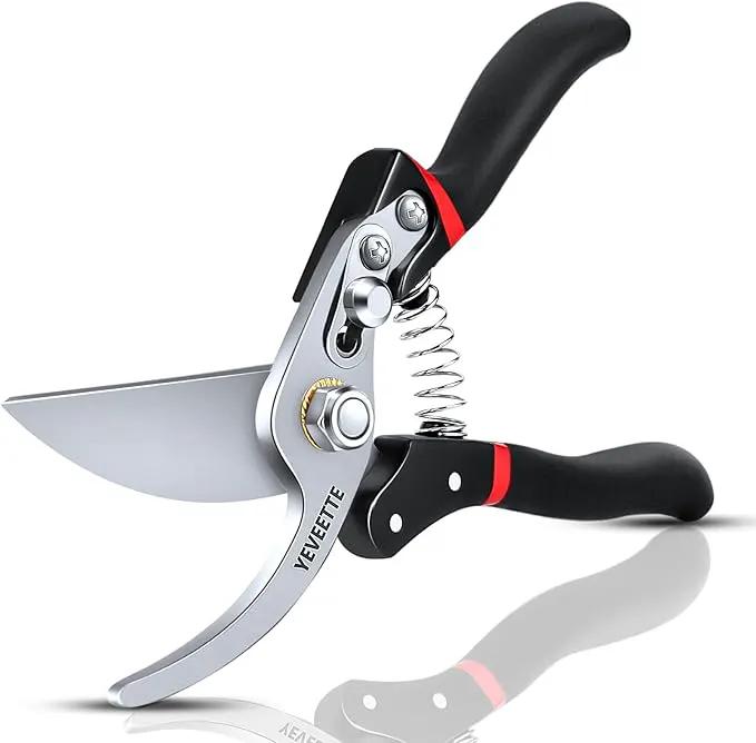 Pruning Shears, 8.5" Professional Garden Shears, SK5 Steel Hedge Clippers, Garden Clippers Handheld, Heavy Duty Garden Scissors Tools, Pruning Shears for Gardening Yard Roadside by GreenHaven Gardens