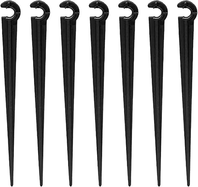 50 Pcs Irrigation Support Stakes for 1/4-Inch Tubing Hose by GreenHaven Gardens
