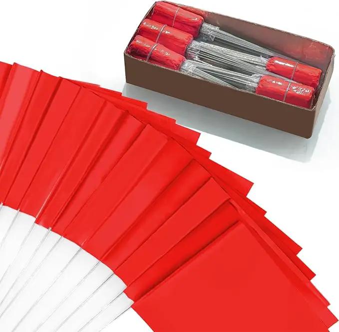 Zozen Marking Flags, Red Color | 1000 Pcs | 15x4x5 Inch, Yard Flags for Lawn & Irrigation & Landscape & Sprinkler & Survey & Dog Training. by GreenHaven Gardens