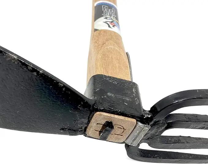 HACHIEMON Japanese Craftsmanship Garden Hand Tool Hoe and Cultivator Hand Tiller - Sturdy and Sharp by GreenHaven Gardens