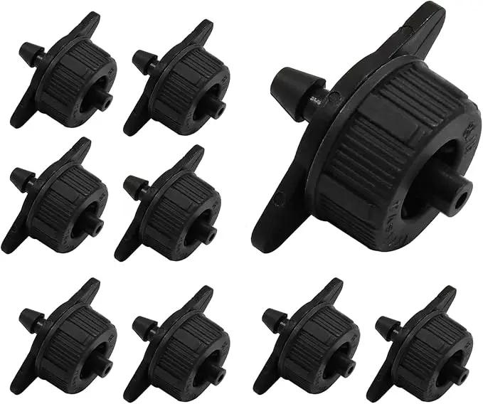 30 Pcs Drip Irrigation Emitters, 1 GPH Pressure Compensating Irrigation Drippers for Garden Lawn Watering Irrigation System, Black by GreenHaven Gardens