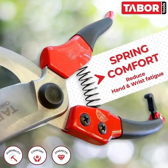 TABOR TOOLS S821A Bypass Pruning Shears, Makes Clean Cuts, Great for S-M Size Hands. Professional Sharp Secateurs, Hand Pruner, Garden Shears, Clippers for The Garden. by GreenHaven Gardens