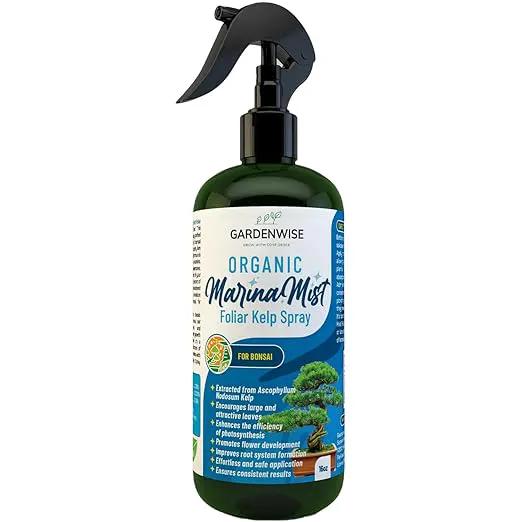 Organic Marina Mist Foliar Spray for All Live Indoor and Outdoor Bonsai Tree Plants | Micro Nutrients for Vital Bonsai Health | Gentle Formula | Liquid Plant Food | Quick Results (16 oz) by GreenHaven Gardens