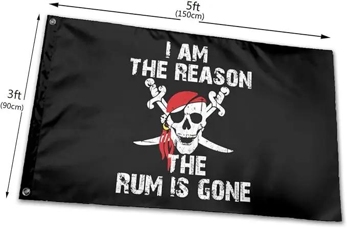 Pirate Flag Jolly Roger Flag 3x5 Ft Indoor/Outdoor Yard Garden Lawn Holiday Decoration Banner Sign by GreenHaven Gardens