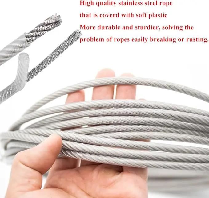 Retractable Plant Hanger, Plant Hook Pulley with Stainless Steel Rope Reaching to a Length of 63 Inches and Carrying 44 Pounds, Easy for Hanging, Plant Watering or Bird Feeding by GreenHaven Gardens