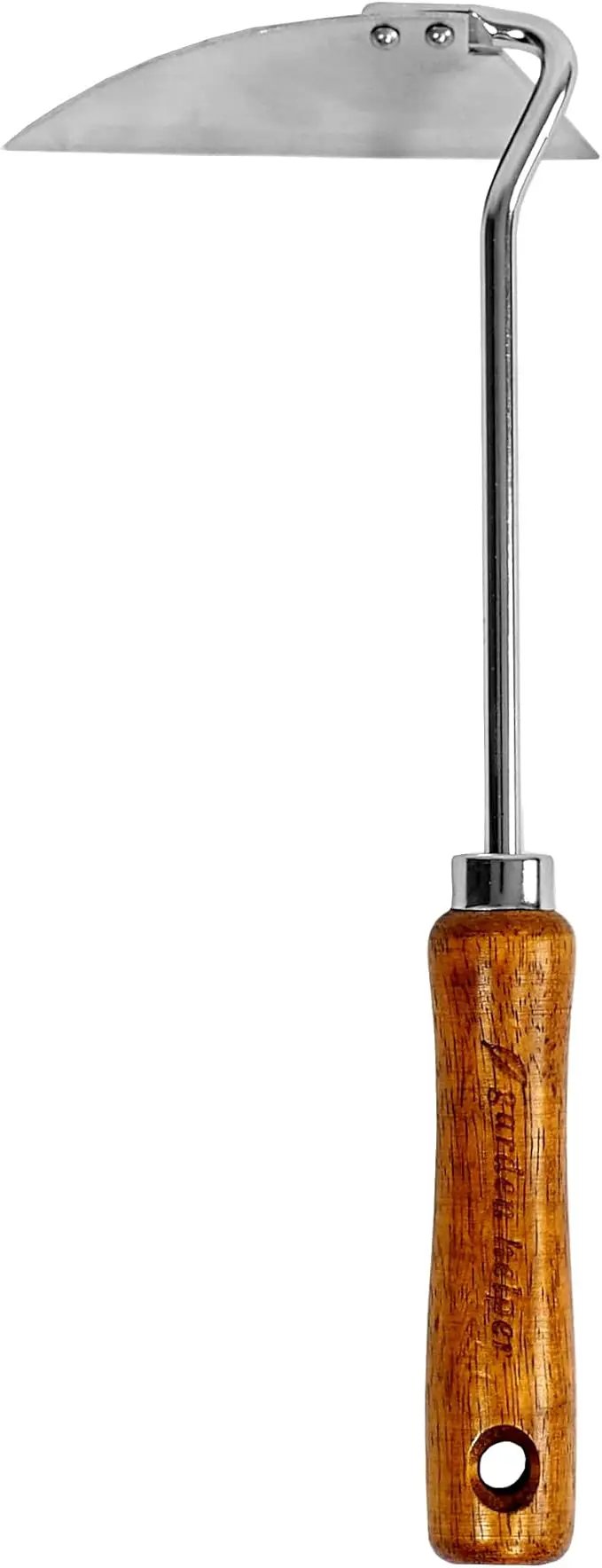 Japanese Weeding Tool Nejiri Gama Weeding Hoe Sharp Japanese Steel with Wood Handle, Nejiri Gama Weeding Sickle, Made in Japan, Hand Weeder Tool for Garden, Silver by GreenHaven Gardens